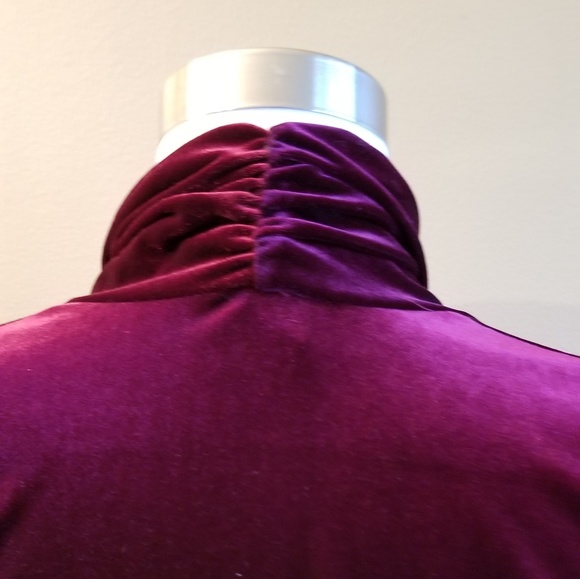 VELVET WINE BLOUSE - Picture 5 of 5